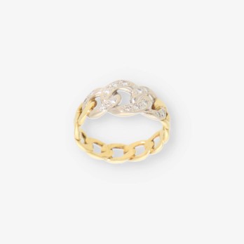 Anillo en oro 18kt con diamantes 2