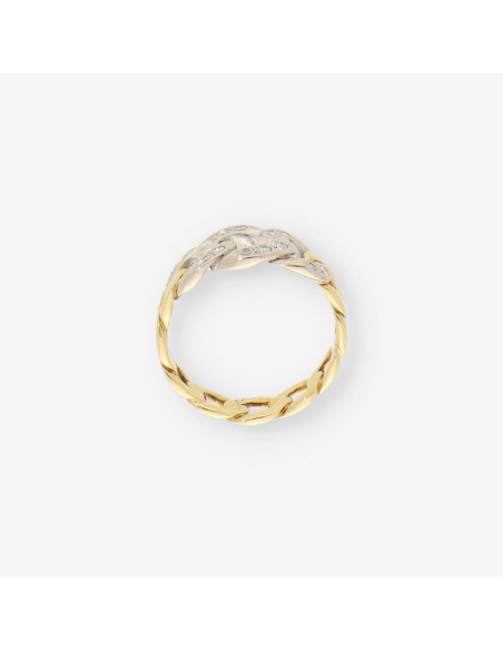 Anillo en oro 18kt con diamantes