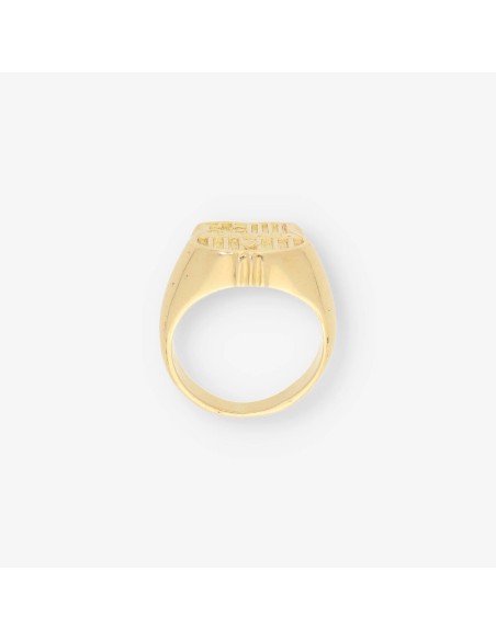 Anillo sello con el escudo del Barcelona en oro 18kt