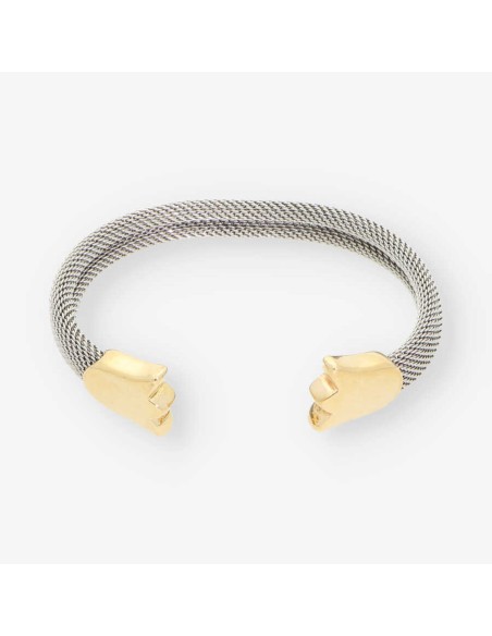 Pulsera esclava Tous en acero y oro 18kt
