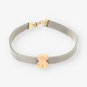 Pulsera acero y oro TOUS