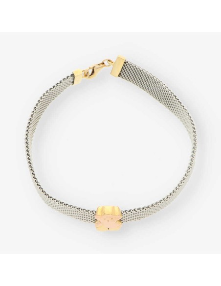Pulsera acero y oro TOUS