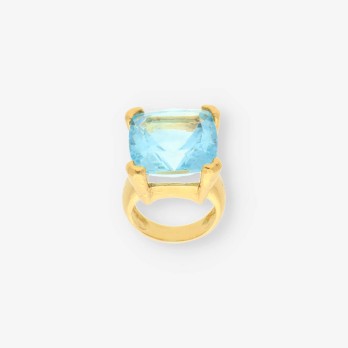 Anillo oro y piedra azul TOUS 2