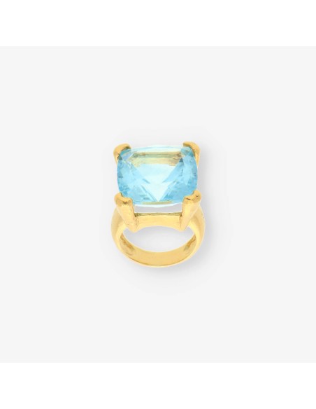 Anillo oro y piedra azul TOUS