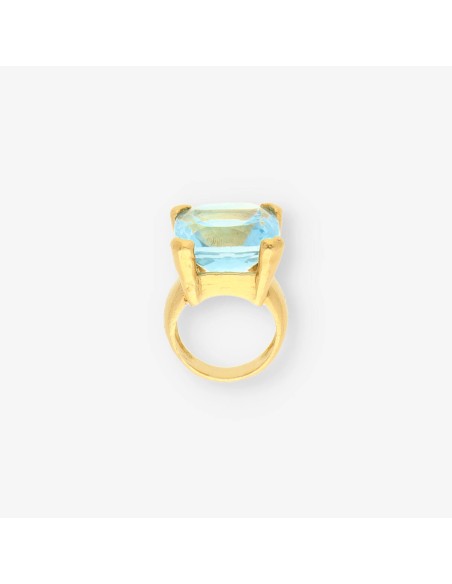 Anillo oro y piedra azul TOUS