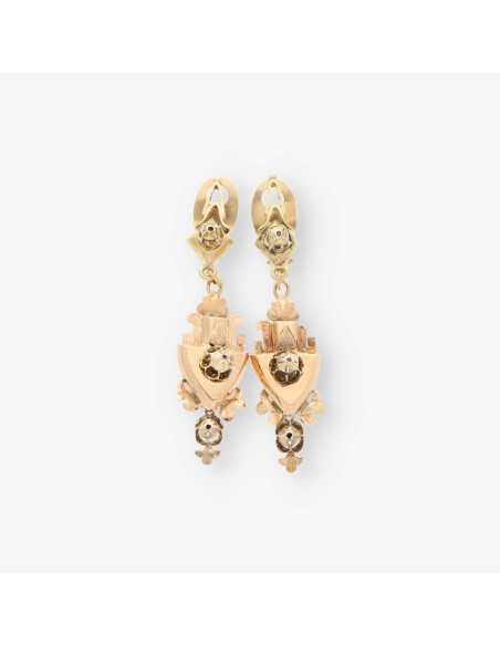 Pendientes vintage en oro 18kt