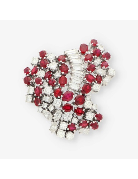 Broche oro rubi y bri