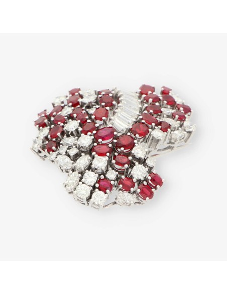 Broche oro rubi y bri