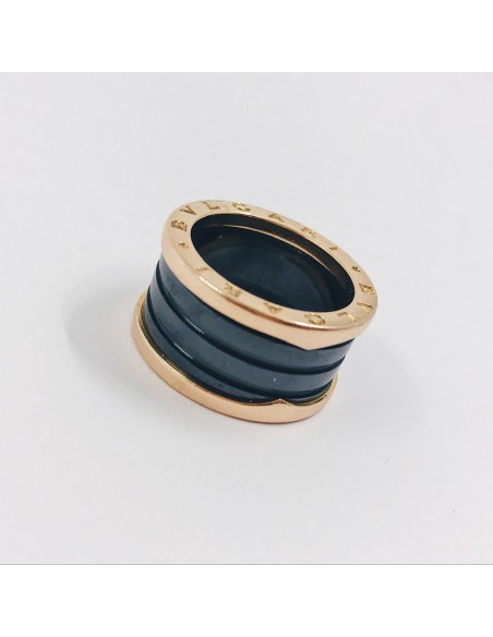 Anillo Bulgari B-Zero en oro rosa y cerÃ¡mica