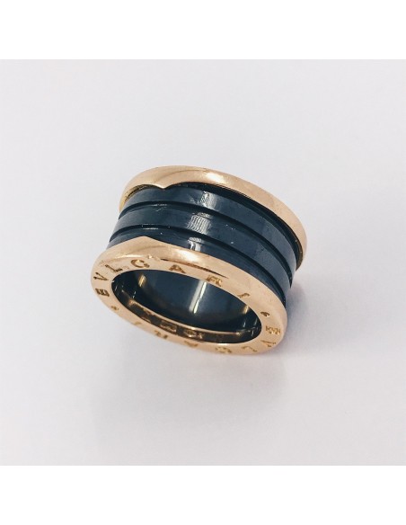 Anillo Bulgari B-Zero en oro rosa y cerÃ¡mica