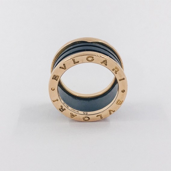 Anillo Bulgari B-Zero en oro rosa y cerÃ¡mica