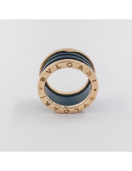 Anillo Bulgari B-Zero en oro rosa y cerÃ¡mica