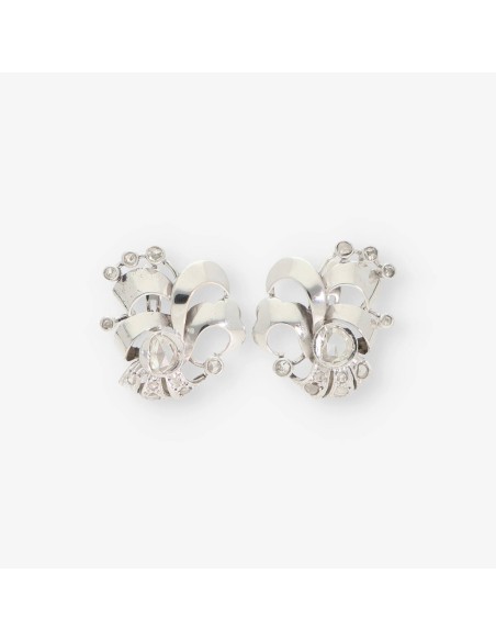 Pendientes oro blanco y diamantes