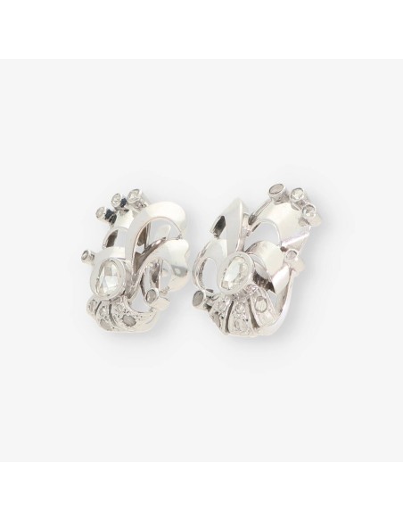 Pendientes oro blanco y diamantes