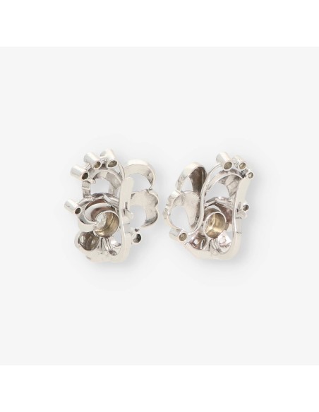 Pendientes oro blanco y diamantes
