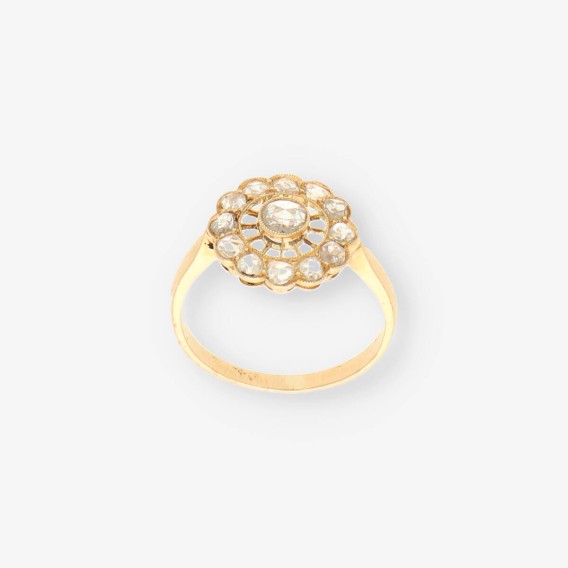 Anillo vintage oro y diamante