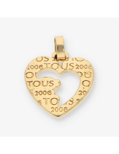 Colgante corazÃ³n Tous en oro 18kt.