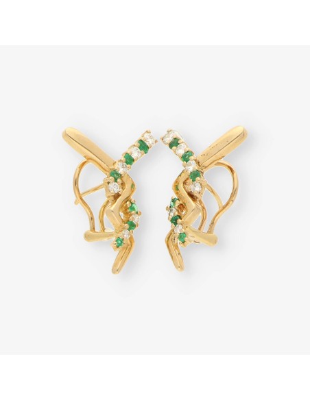 Pendientes oro y esmeralda
