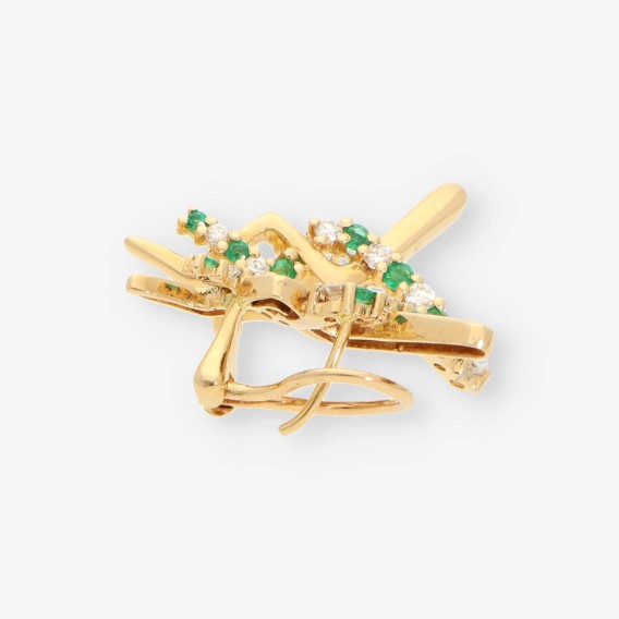 Pendientes oro y esmeralda