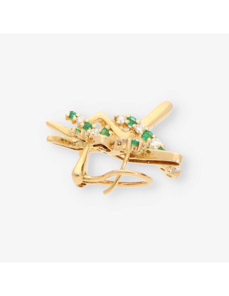 Pendientes oro y esmeralda