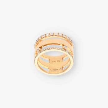 Anillo MESIKA oro rosa y bri 2