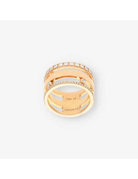 Anillo MESIKA oro rosa y bri