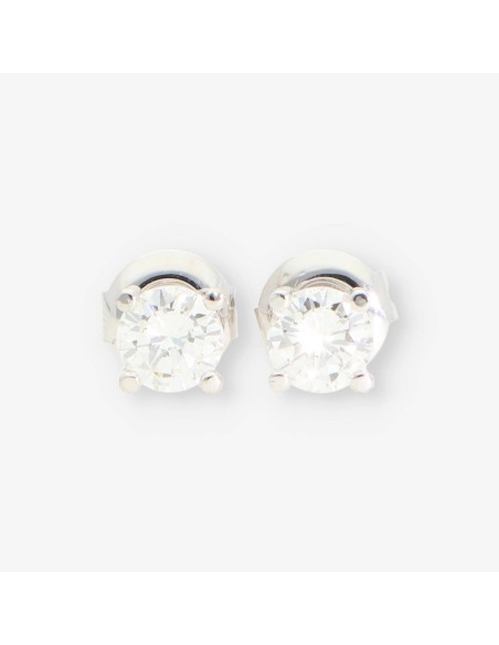 Pendientes en oro blanco 18kt con brillantes NUEVO