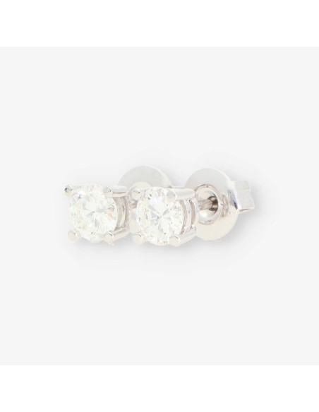 Pendientes en oro blanco 18kt con brillantes NUEVO