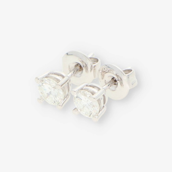 Pendientes en oro blanco 18kt con brillantes NUEVO