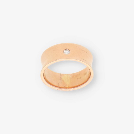 Anillo oro rosa y bri