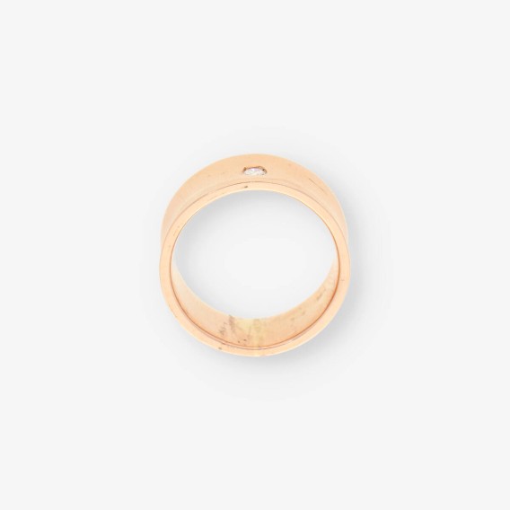 Anillo oro rosa y bri