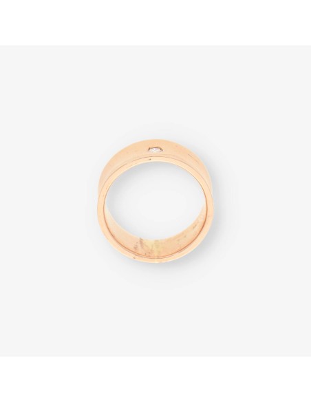 Anillo oro rosa y bri