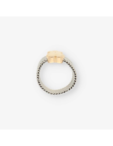 Anillo oso acero y oro TOUS