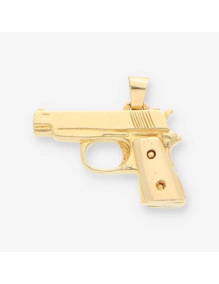 Colgante revolver oro