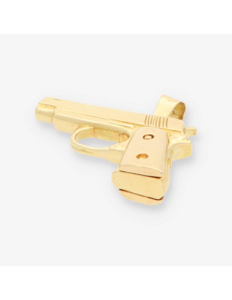 Colgante revolver oro