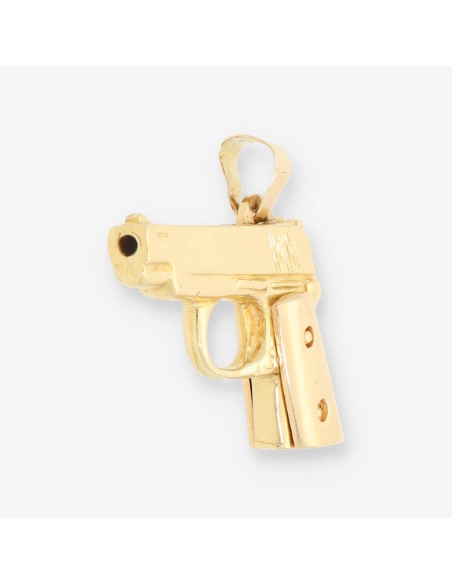 Colgante revolver oro