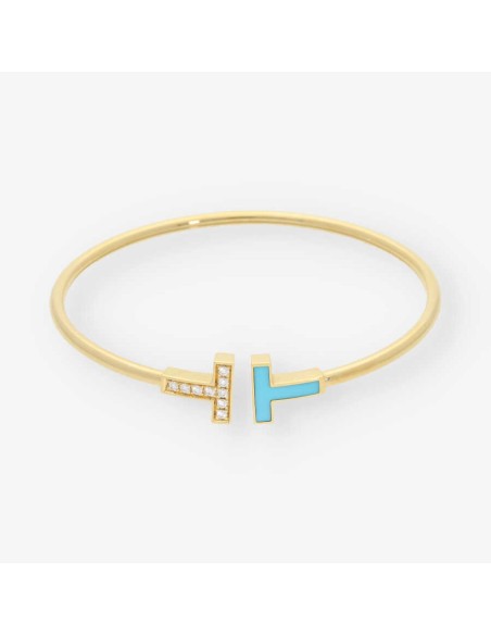 Pulsera oro, turquesa y bri TIFFANY