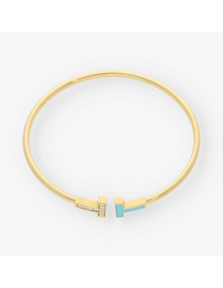 Pulsera oro, turquesa y bri TIFFANY