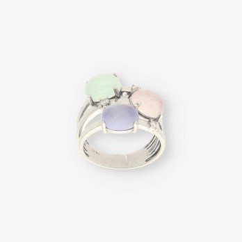 Anillo oro blanco, p. colores y bri 2