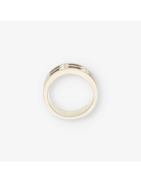 Anillo oro blanco y bri