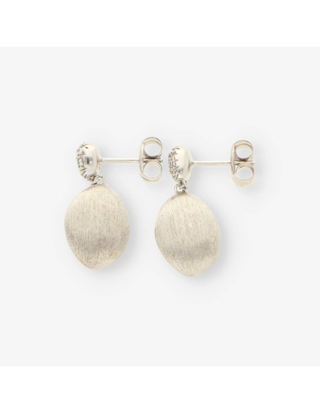 Pendientes oro blanco y bri
