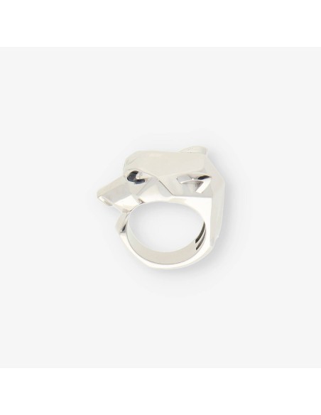 Anillo pantera oro blanco