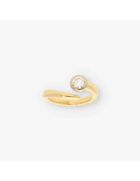 Anillo oro y bri aprox. 0.5 Qt