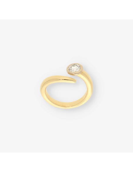 Anillo oro y bri aprox. 0.5 Qt