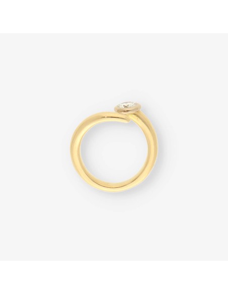 Anillo oro y bri aprox. 0.5 Qt