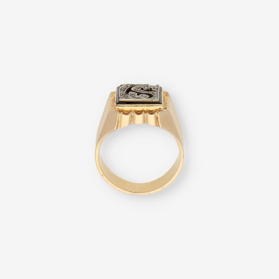 Anillo sello en oro 18kt