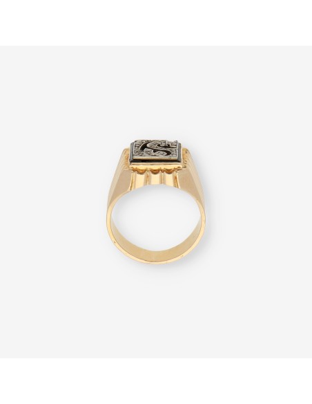 Anillo sello en oro 18kt