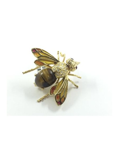 Broche de oro en forma de abeja