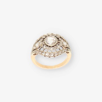 Anillo vintage oro y diamantes 2