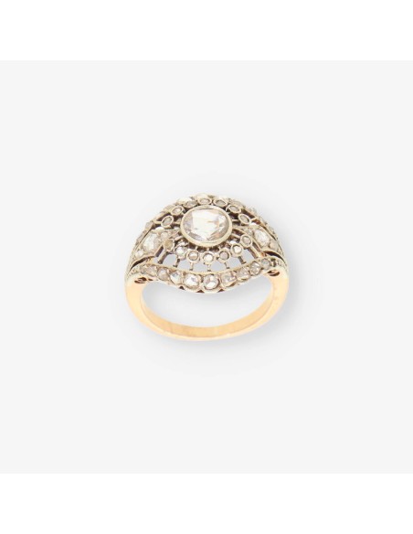 Anillo vintage oro y diamantes